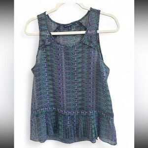 ❤️ American Eagle Outfitters Blue and Purple Tank Top Medium Like New